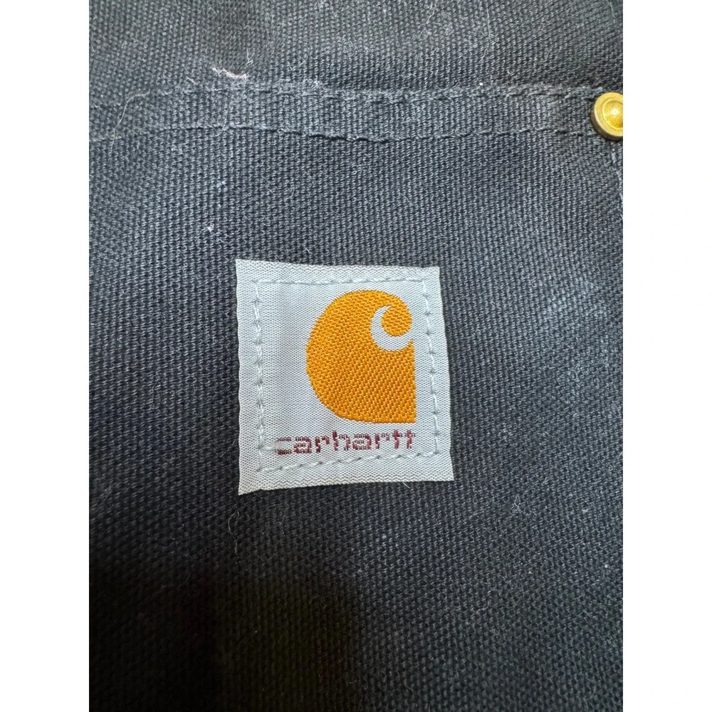 Carhartt Chore Coat Dog Vest Black Cotton Duck Canvas Quilted Lining Medium